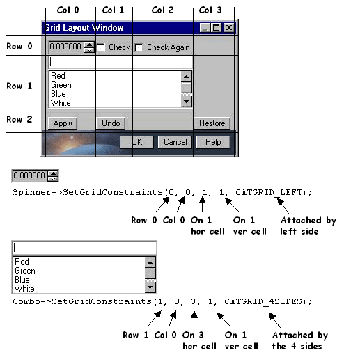 Arranging Dialog Objects Using a Grid